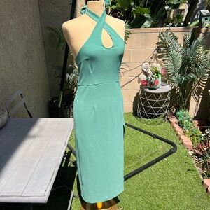 Green Halter Dress